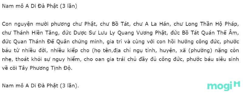 nghi thức phóng sanh