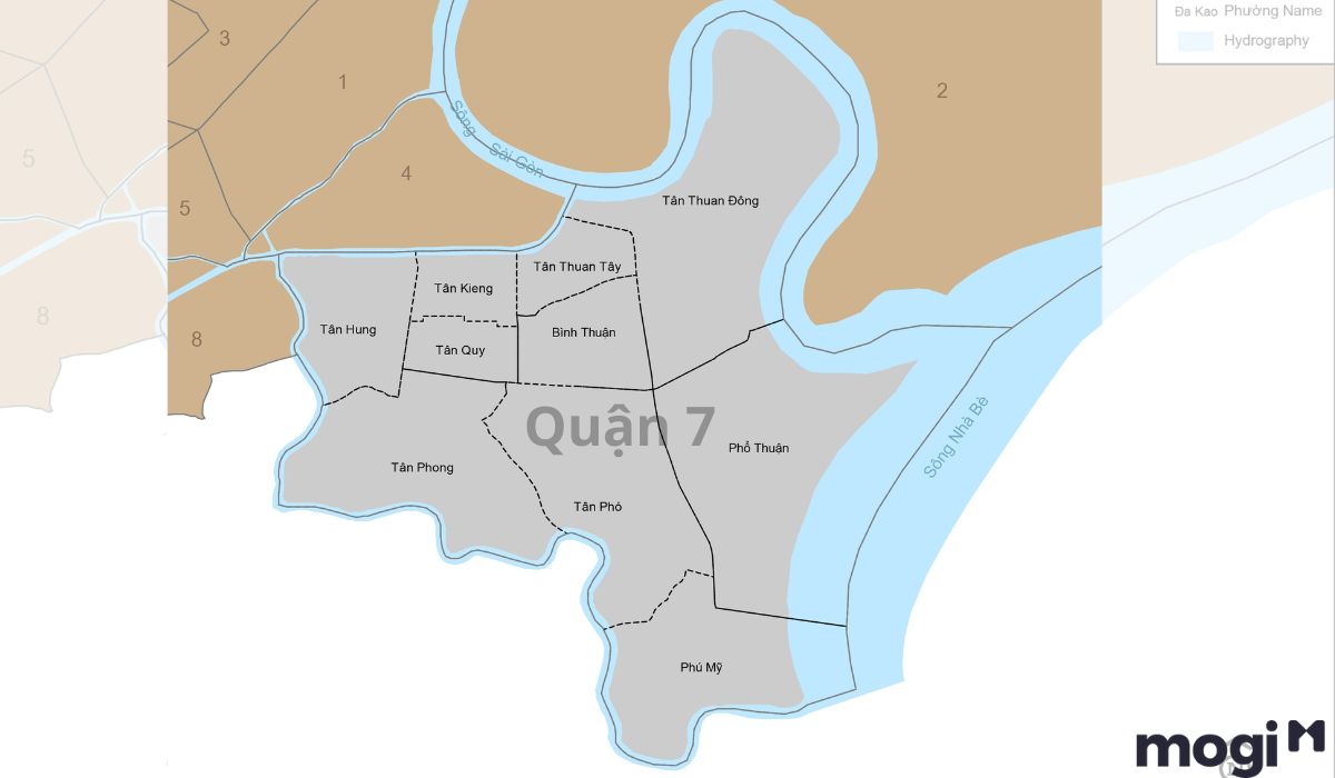 Vị trí địa lý Quận 7