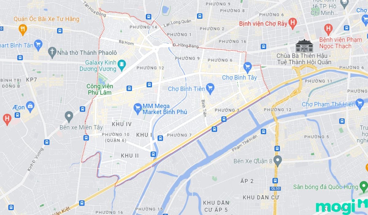 Vị trí địa lý Quận 6