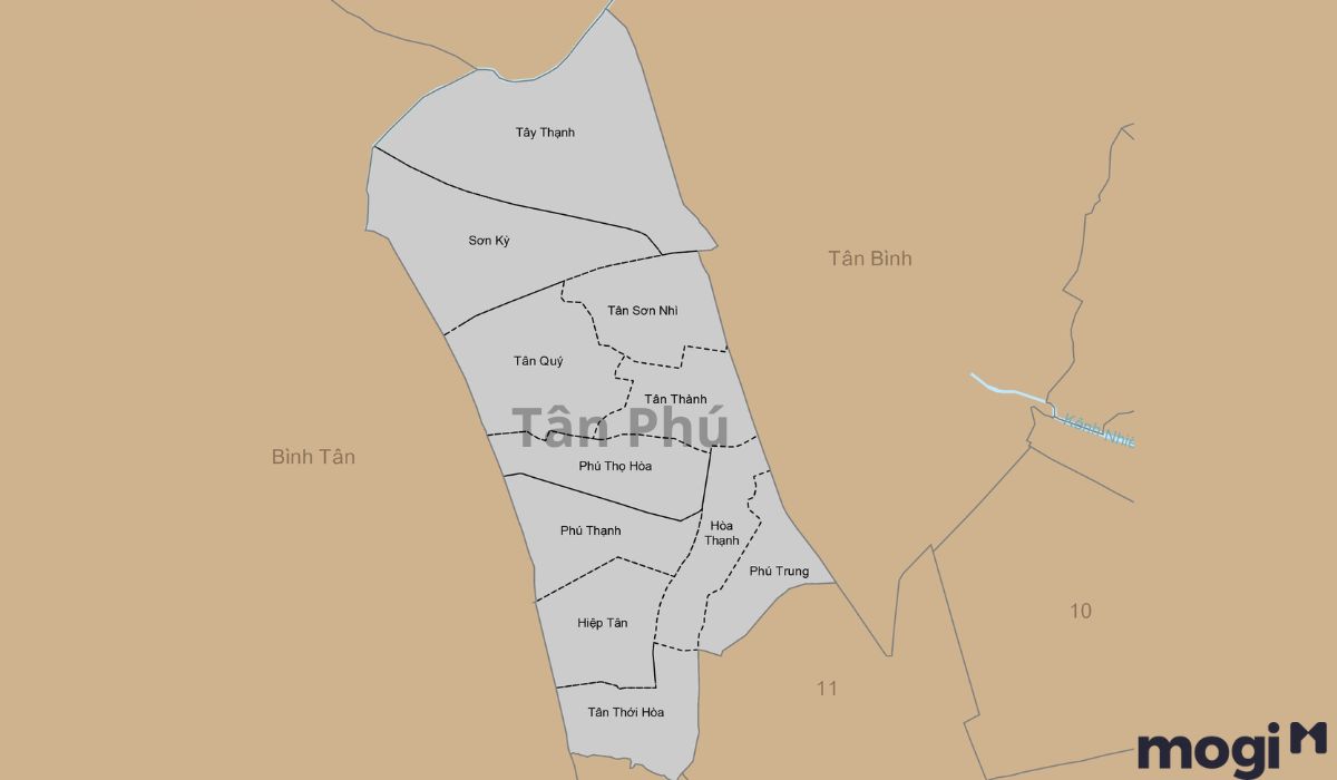 Vị trí quận Tân Phú