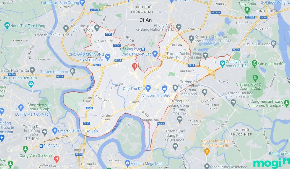 Vị trí Thủ Đức