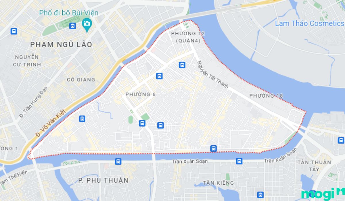 Vị trí địa lý của Quận 4