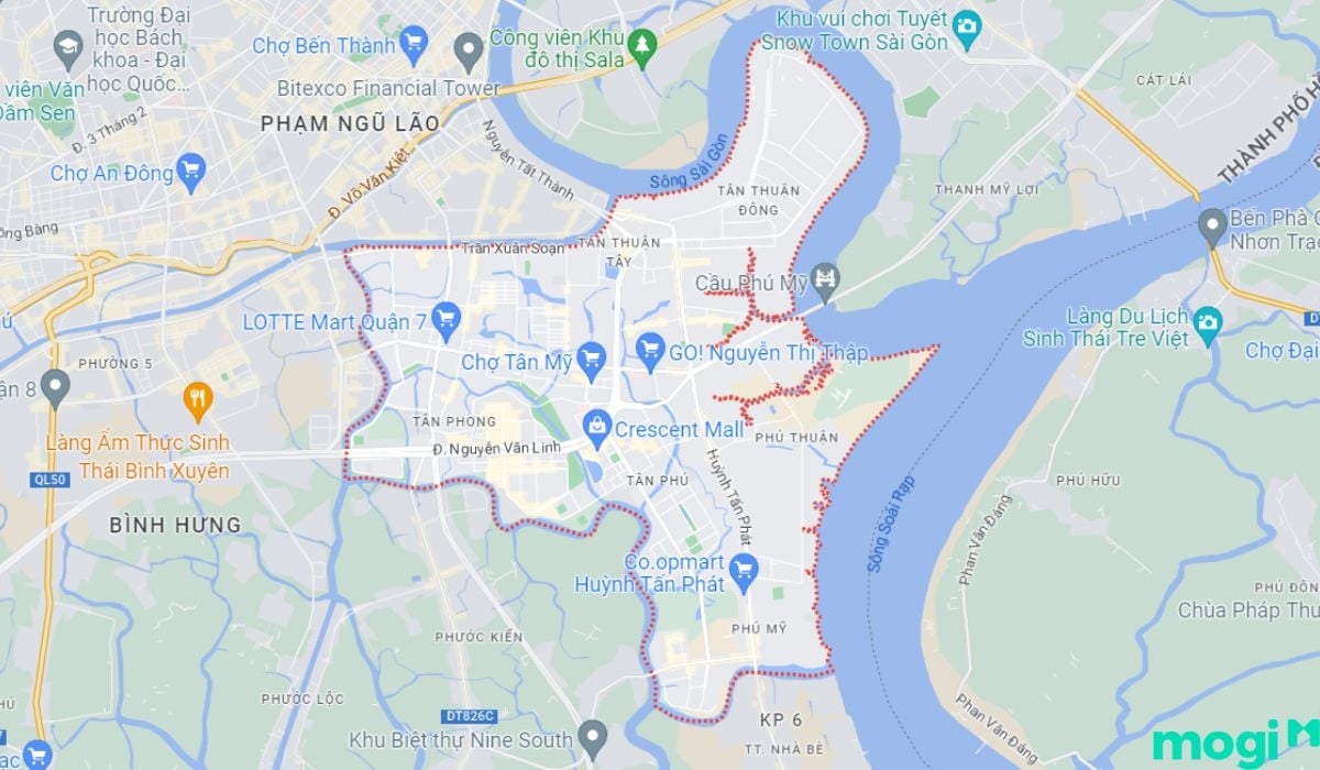 Vị trí địa lý Quận 7