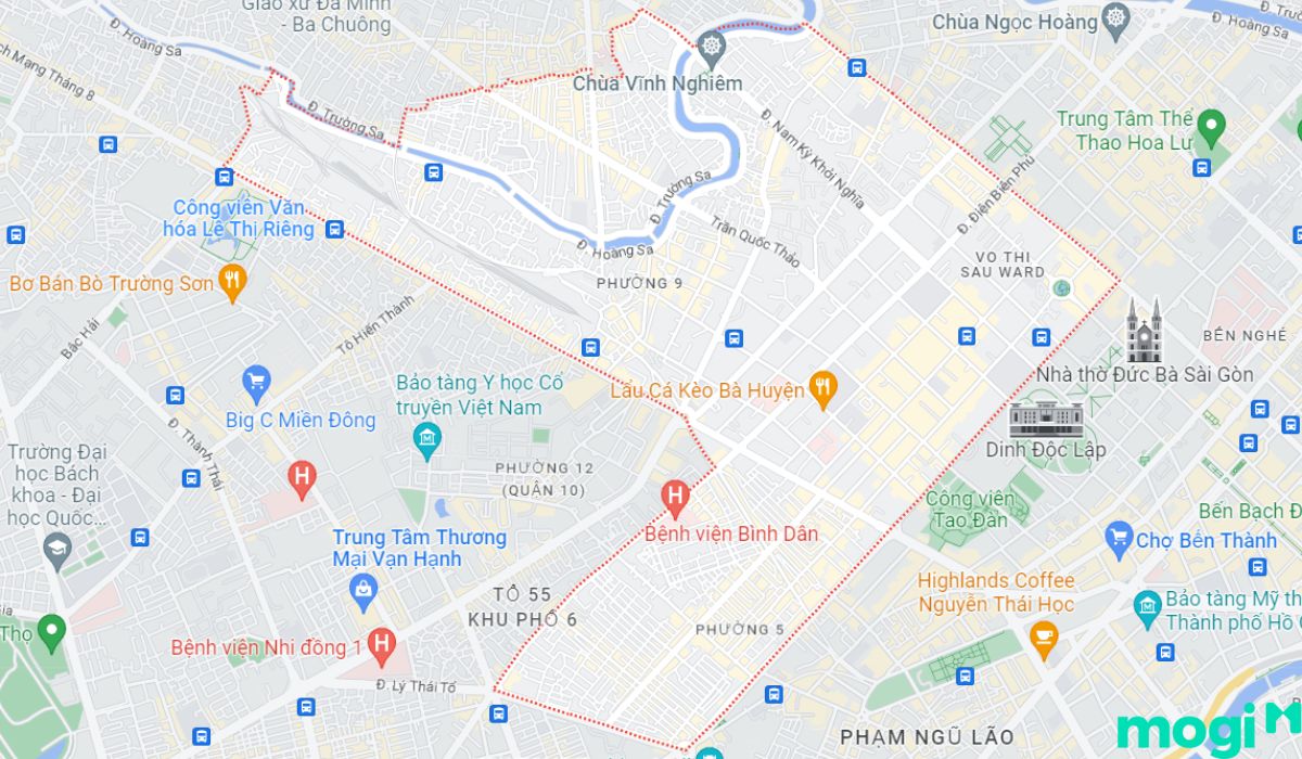 Vị trí địa lý của Quận 3