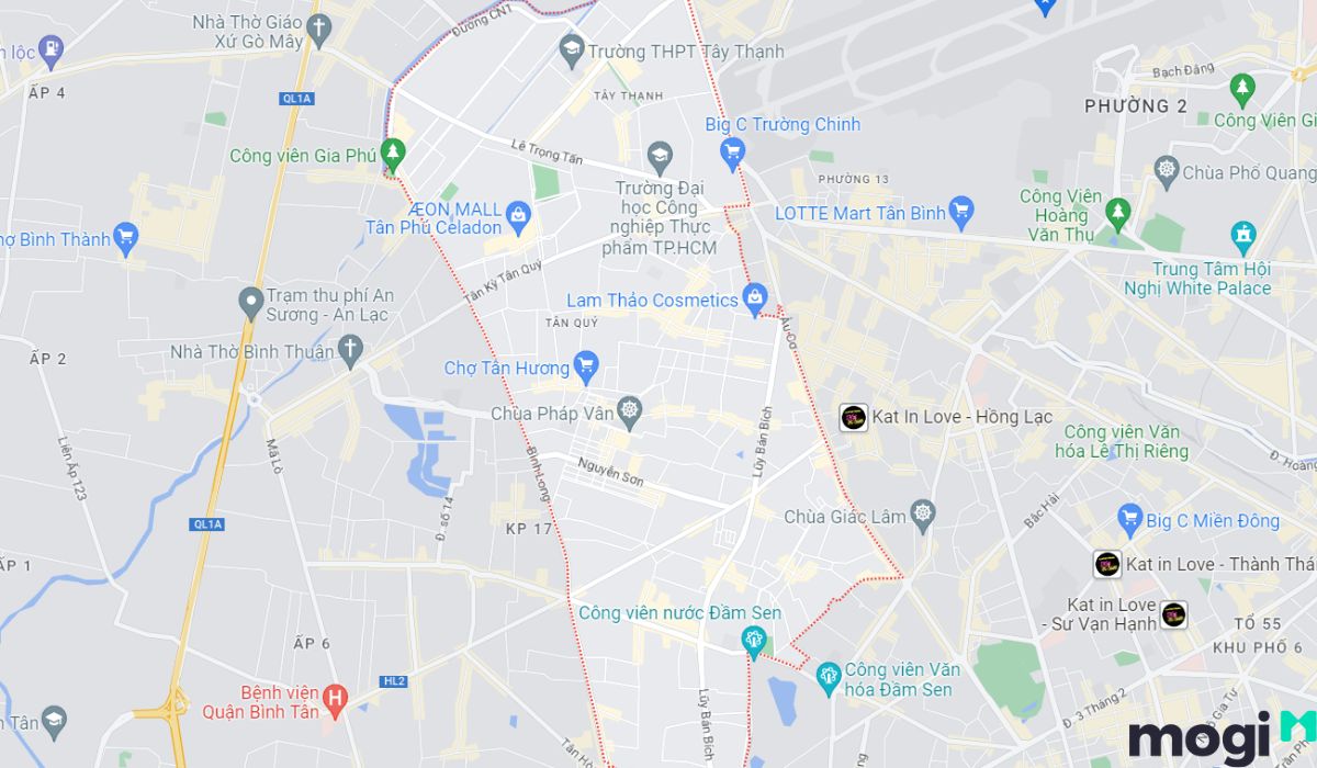 Vị trí địa lý của Quận Tân Phú