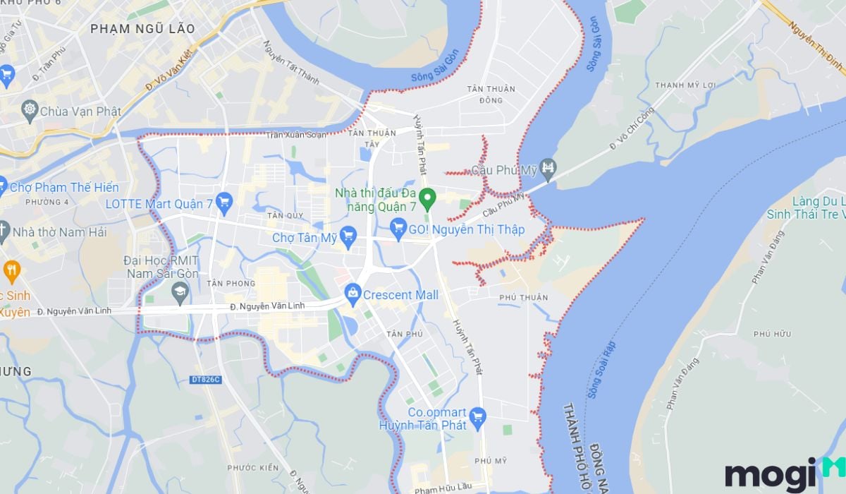 vị trí địa lý quận 7
