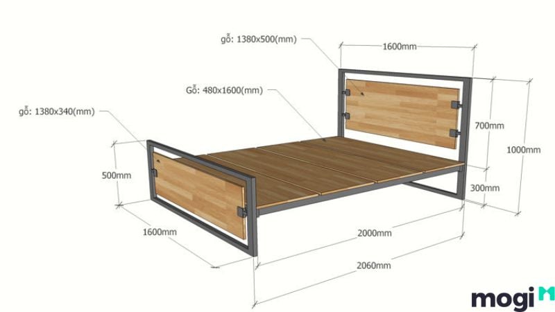 Kích Thước Giường Ngủ Đúng Chuẩn Và Thông Dụng Nhất Hiện Nay 6 Kích thước giường đơn