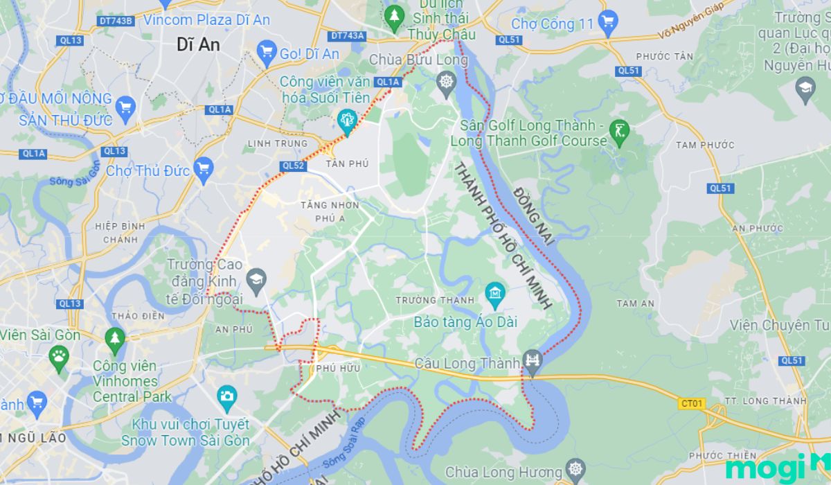 Bản đồ vị trí Quận 9