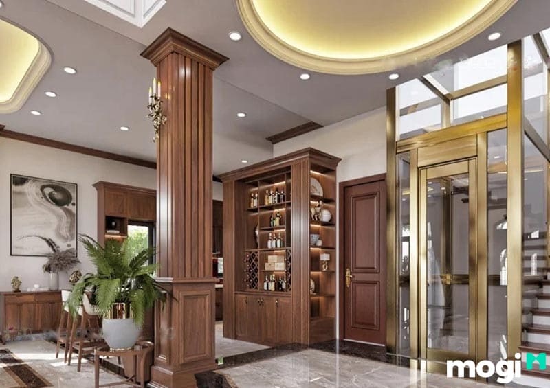 Mẫu 2: Cột chân nhà bằng gỗ