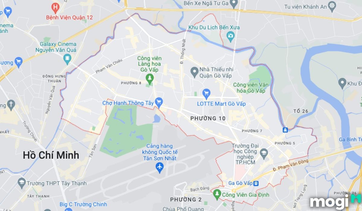 Đơn vị hành chính và diện tích Gò Vấp