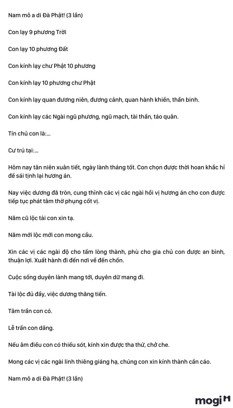 Văn khấn bao sái bàn thờ khi đã dọn dẹp xong