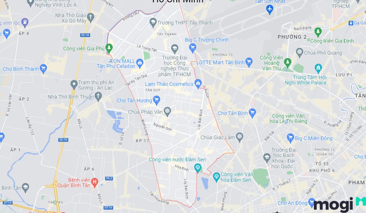 Bản đồ vị trí Quận Tân Phú