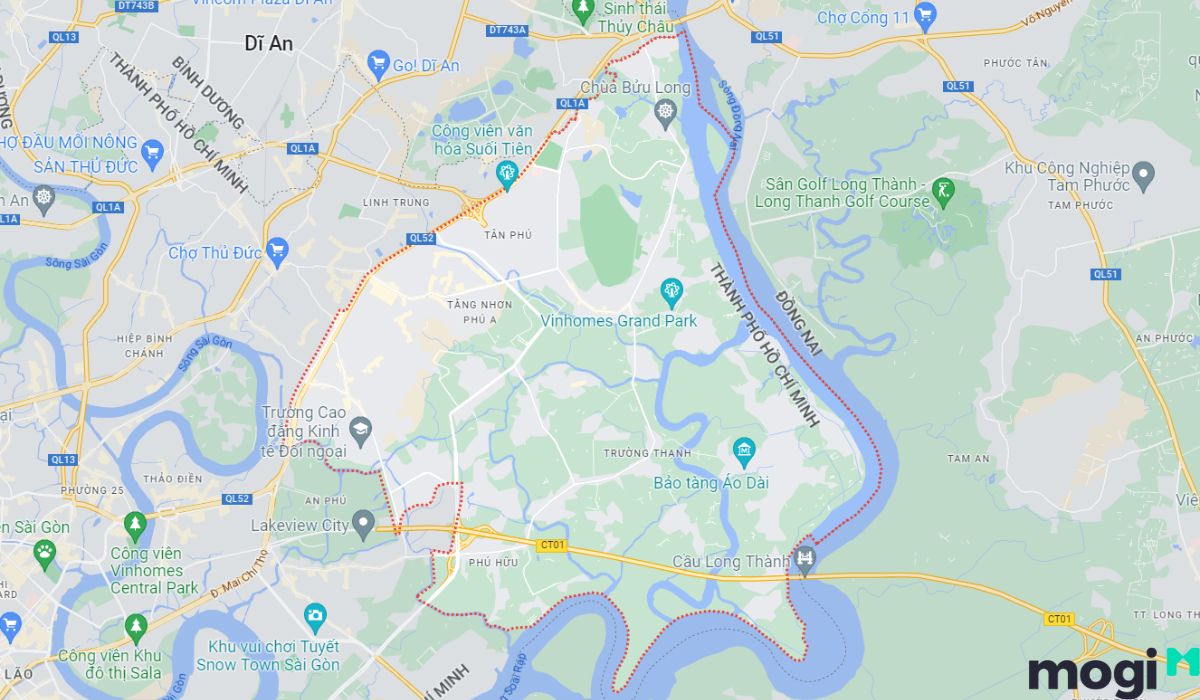 Vị trí địa lý Quận 9