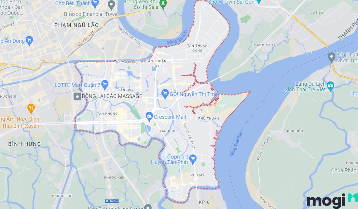 Vị trí địa lý quận 7