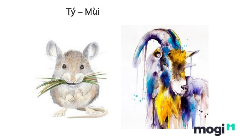 Tý xung hại Mùi, nên chọn vật trang sức có hình con chuột và con dê để giảm bớt hình khắc