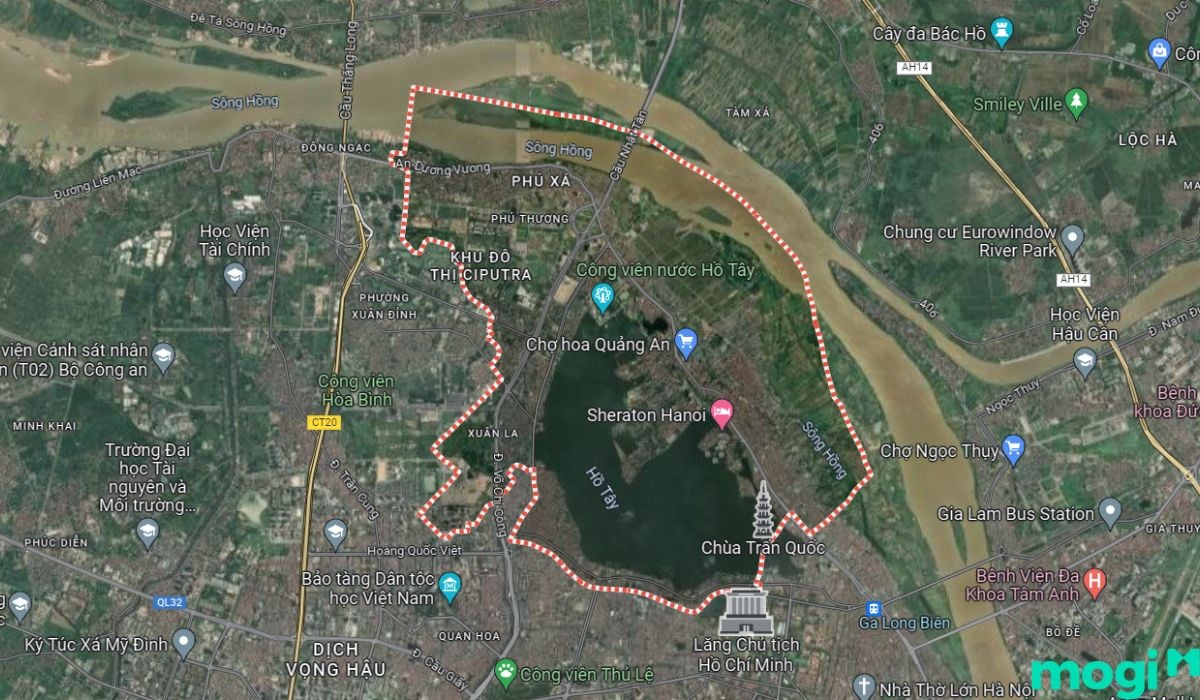 Vị trí Quận Tây Hồ
