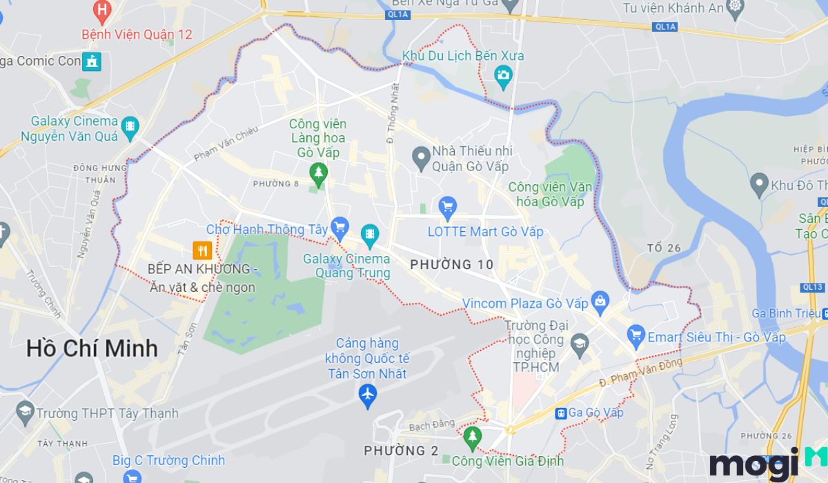 Vị trí địa lý Quận Gò Vấp