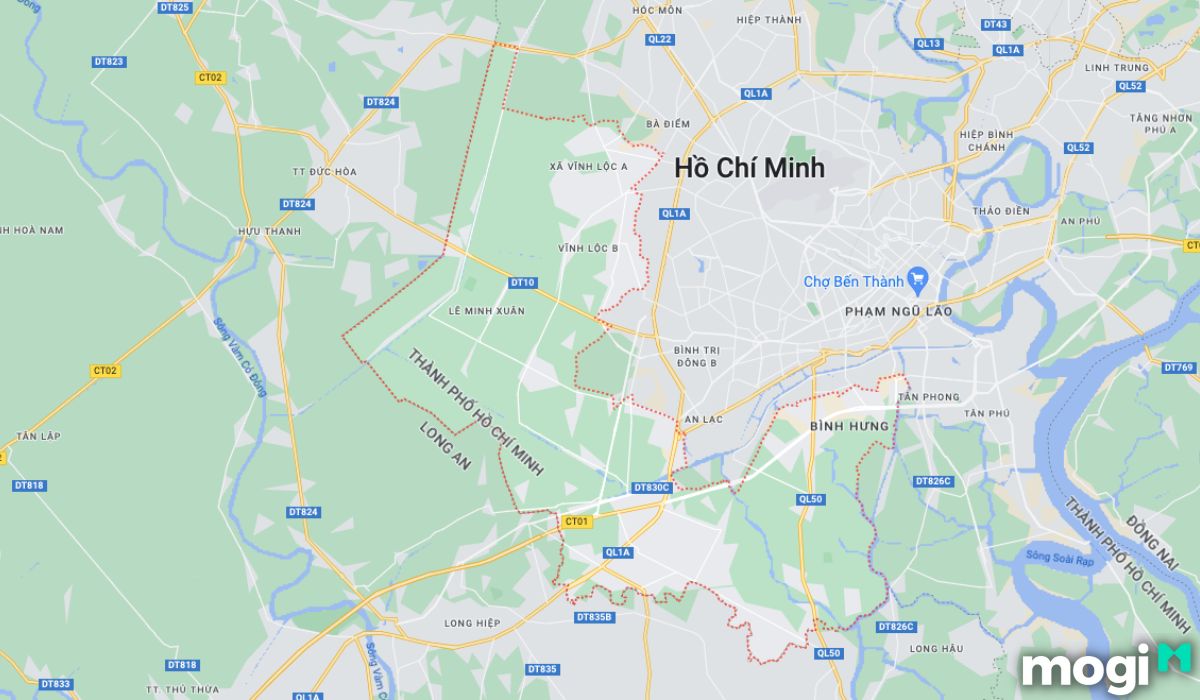 Đơn vị hành chính và diện tích bình chánh