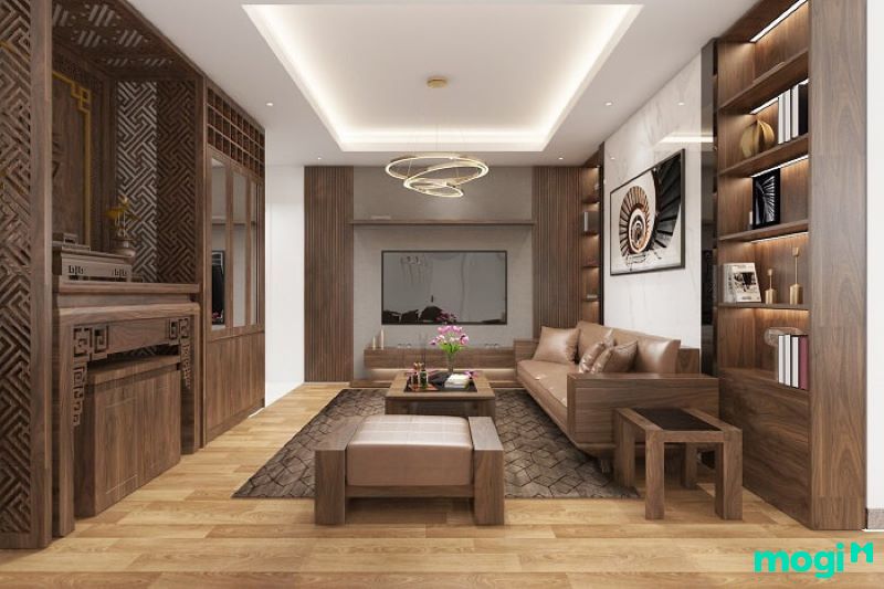 Phòng Khách Kết Hợp Phòng Thờ Nhà Ống Và Những Mẫu Đẹp Nhất 14 phòng khách kết hợp phòng thờ nhà ống