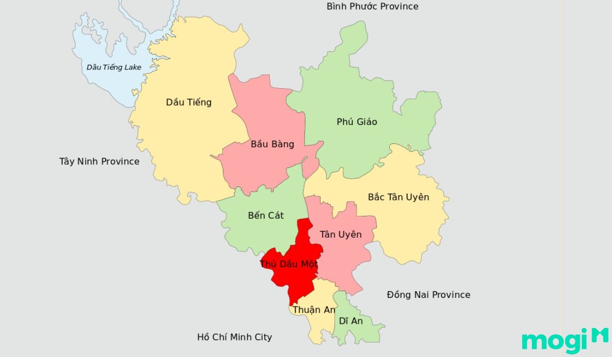 Vị trí địa lý tỉnh Bình Dương