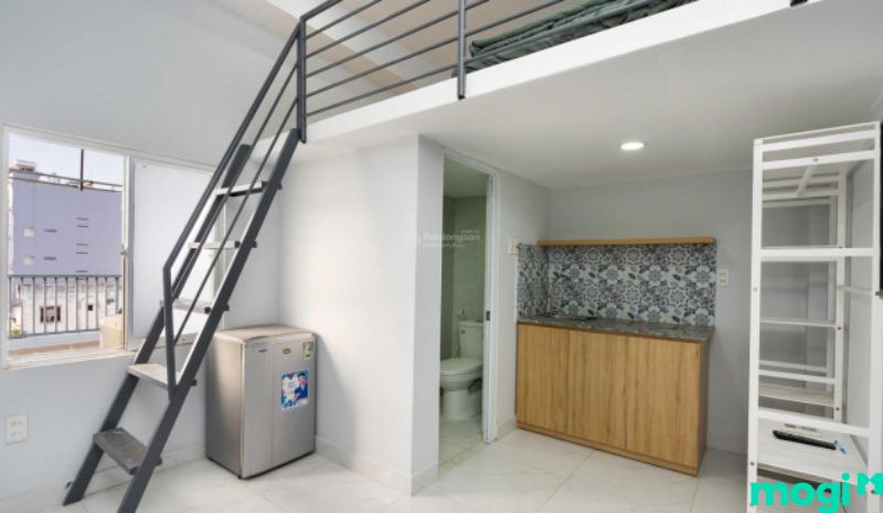 Mẫu 3: Thiết kế phòng trọ 16m2 có gác