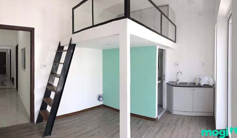 Mẫu 4: Thiết kế phòng trọ 16m2 có gác