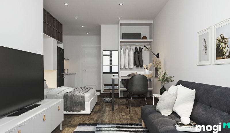 Mẫu 2: Thiết kế phòng trọ 16m2 không gác
