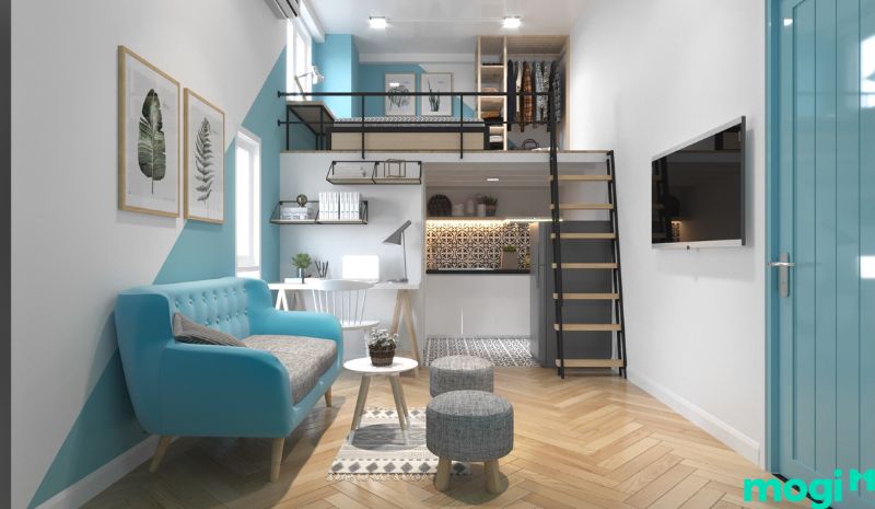 Chọn nội thất phù hợp với thiết kế phòng trọ 16m2