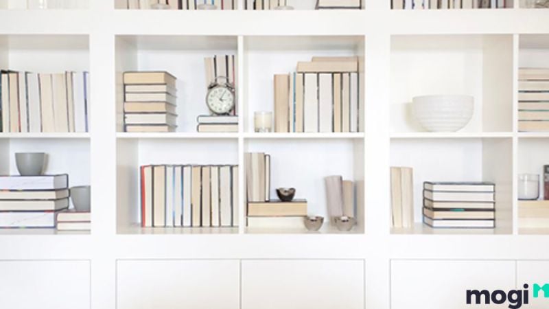 Cách xếp sách đẹp đơn giản