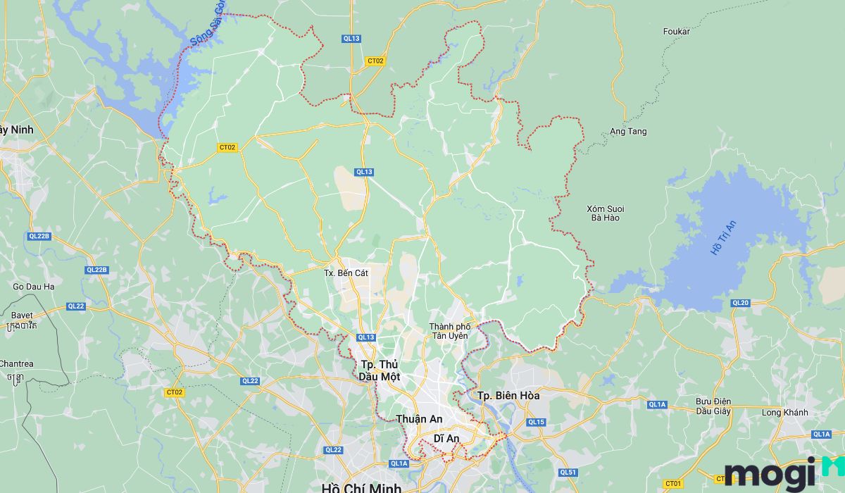 Bản đồ địa lý tỉnh Bình Dương