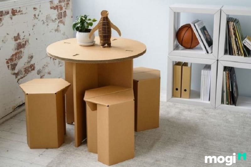 Sản Phẩm Tái Chế Từ Giấy: Giải Pháp Bảo Vệ Môi Trường Và Tiết Kiệm Tài Nguyên 26 Mẫu 1: Sản phẩm tái chế từ giấy - Bàn ghế