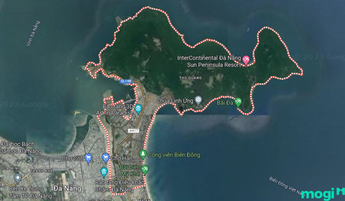 Vị trí địa lý Quận Sơn Trà