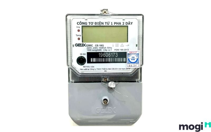 cách xem đồng hồ điện tử nhà trọ 1 pha 2 dây