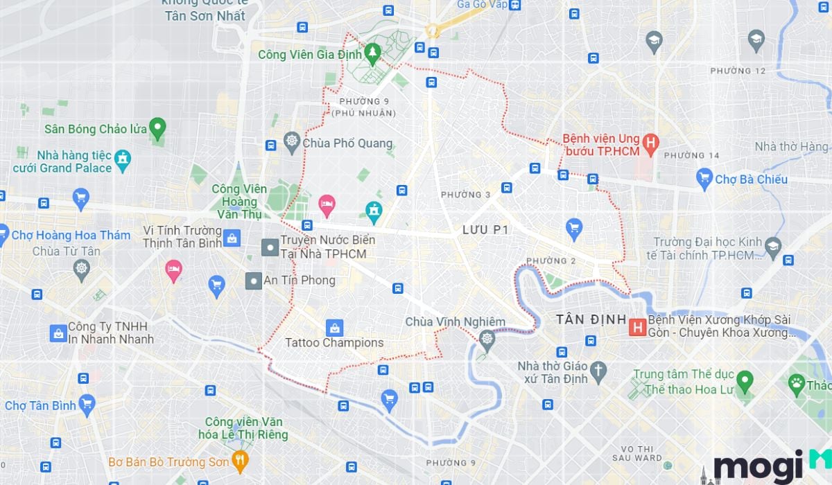vị trí địa lý biệt thự quận Phú Nhuận