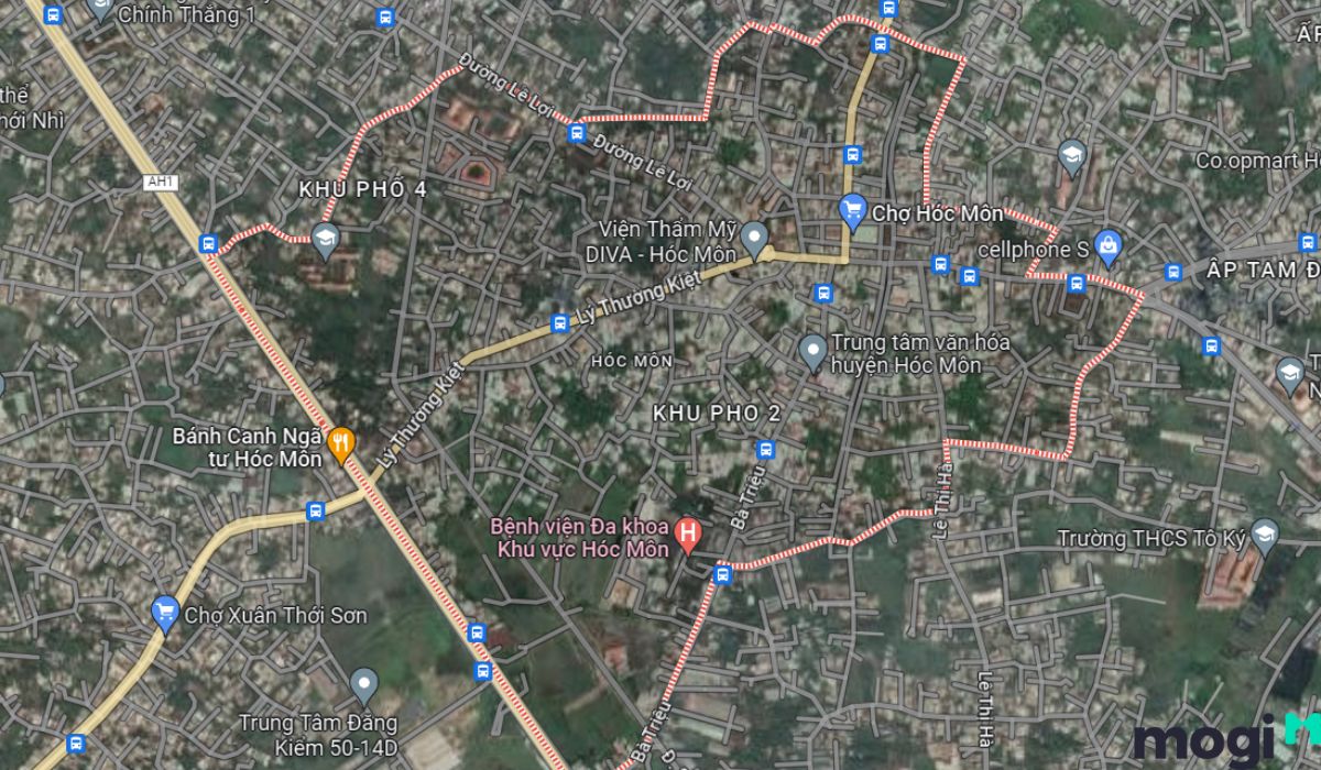 vị trí nhà hẻm Hóc Môn