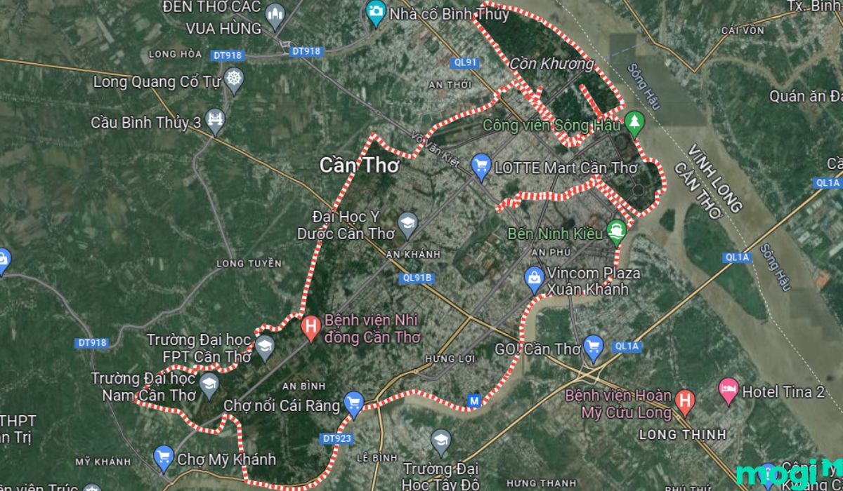 Vị trí quận Ninh Kiều