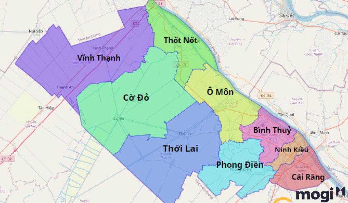vị trí Cần Thơ