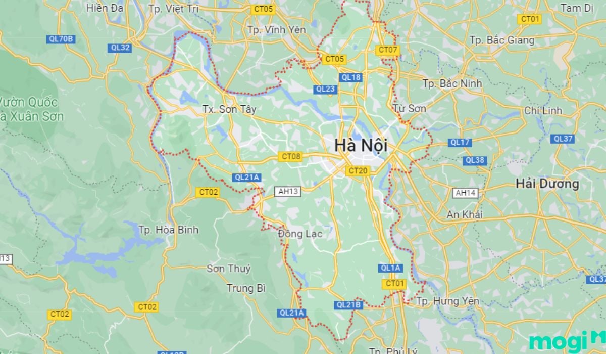 vị trí hà nội