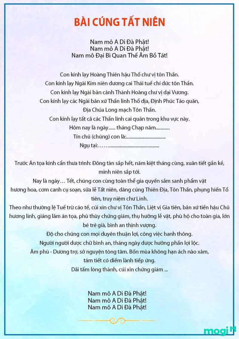 bài cúng ngoài sân
