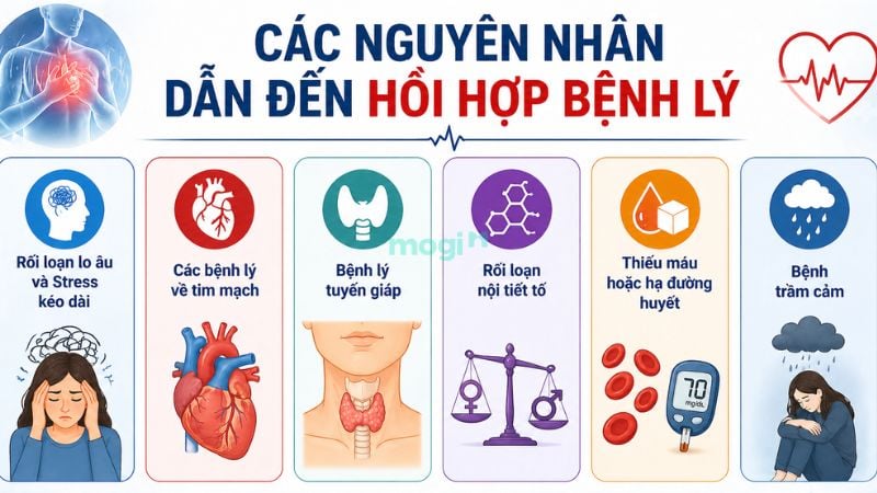 Các nguyên nhân gây tình trạng hồi hộp bệnh lý