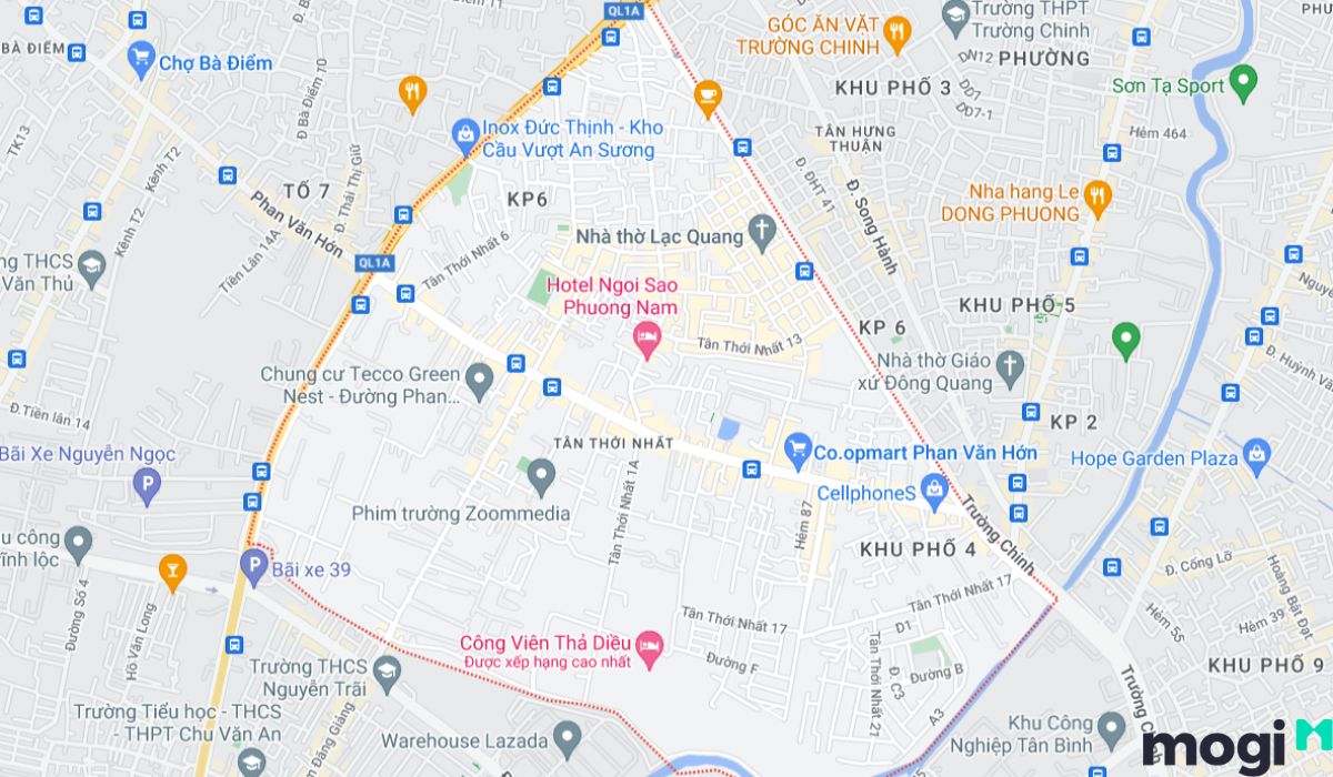 vị trí phường tân thới nhất