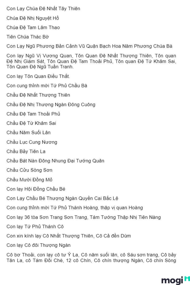 văn khấn Ông Hoàng Bảy