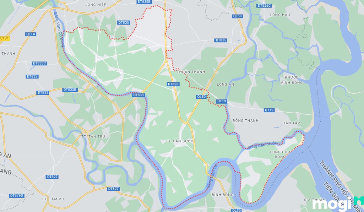 Vị trí bán đất cần đước