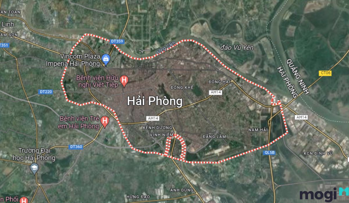 vị trí Hải Phòng