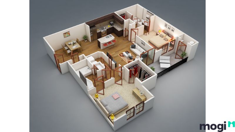 chi phí xây nhà cấp 4 2 phòng ngủ