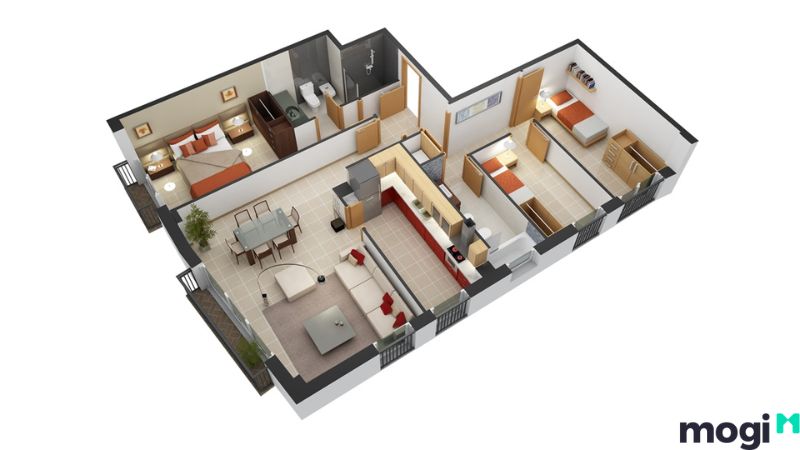 chi phí xây nhà cấp 4 2 phòng ngủ