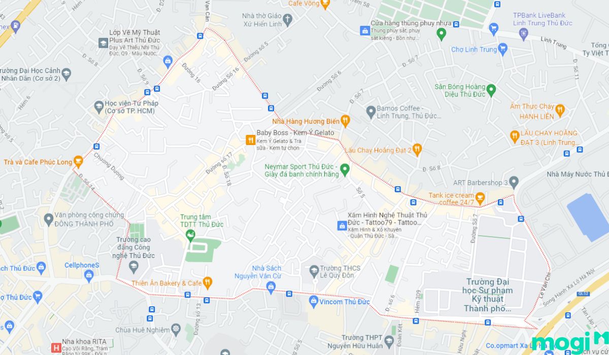 vị trí phường Linh Chiểu