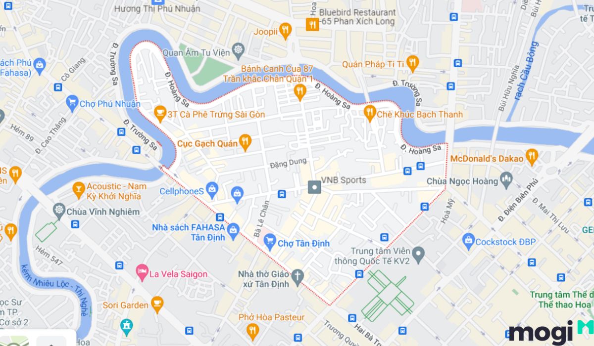 Vị trí cho thuê văn phòng tân định
