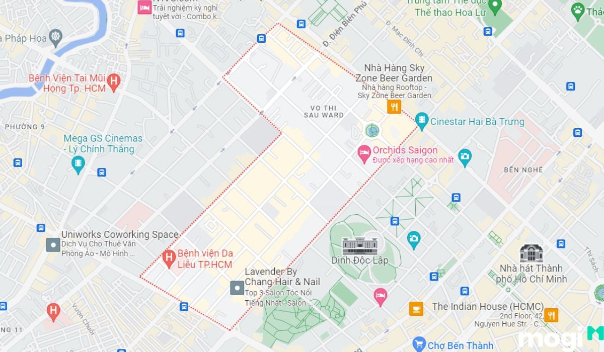 Vị trí nhà trọ phường 6 quận 3
