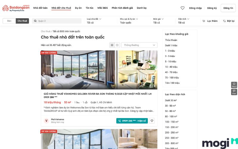 website đăng tin batdongsan.com.vn